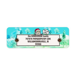 BORTTAPPAD SANTA-returadressetikett Returadress Etikett