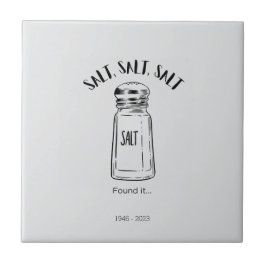 Borttappad shaker av salt - fäst det kakelplatta