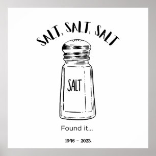 Borttappad shaker av salt - fäst det poster