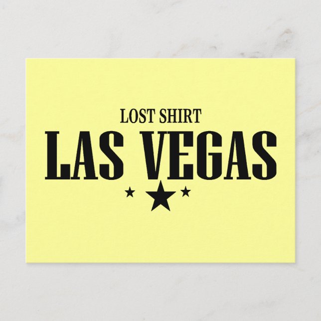 Borttappad Shirt Las Vegas Vykort (Framsida)