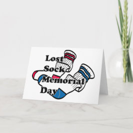 Borttappad Sock Memorial Day Kort