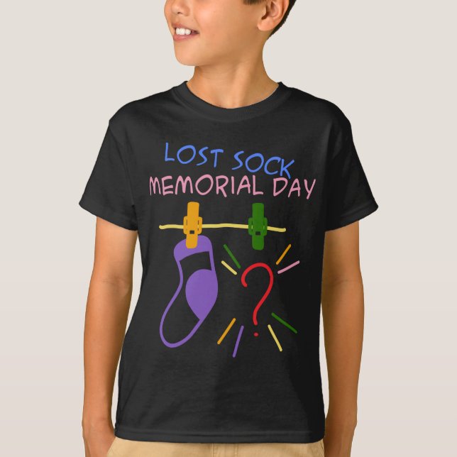 Borttappad Sock Memorial Day T Shirt (Framsida)
