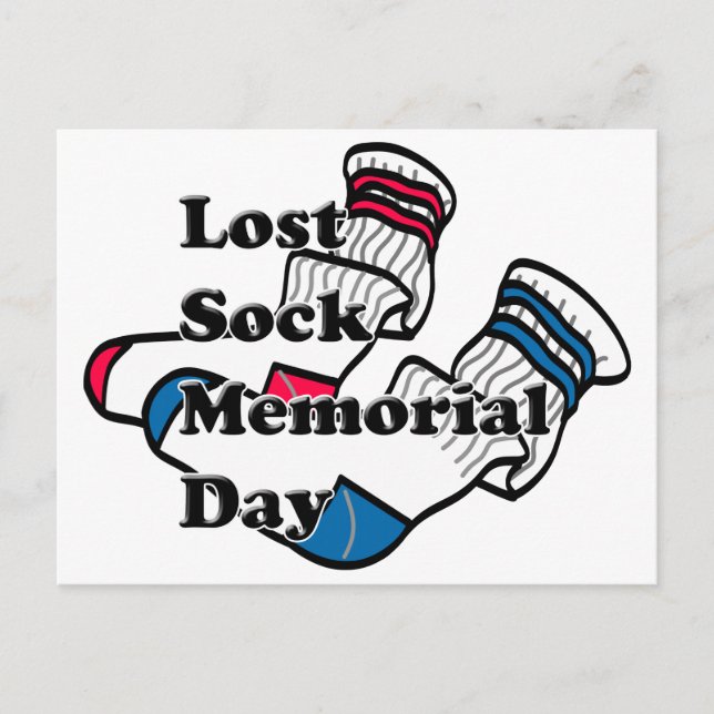 Borttappad Sock Memorial Day Vykort (Framsida)