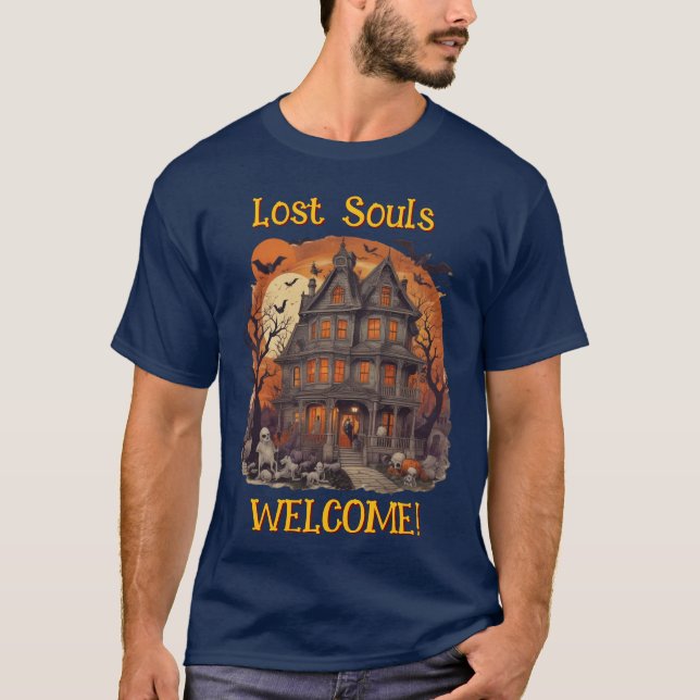 "Borttappad Souls Welcome"- T Shirt (Framsida)