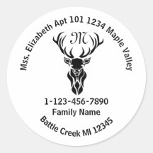 Borttappad Stag Monogram Family Home Adress