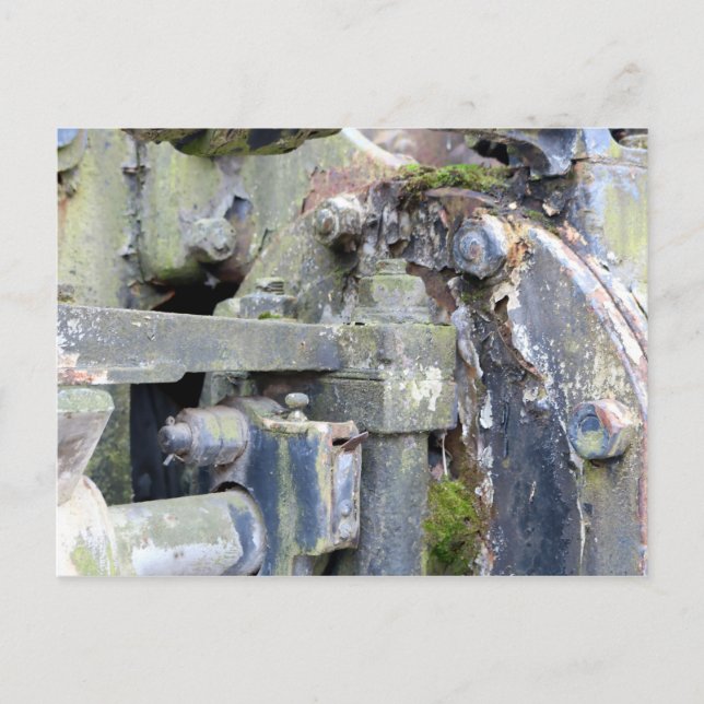 Borttappad Ställen - alte Lokomotive - Detail Vykort (Framsida)