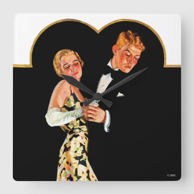 Borttappad Suspender Fyrkantig Klocka (Framsida)