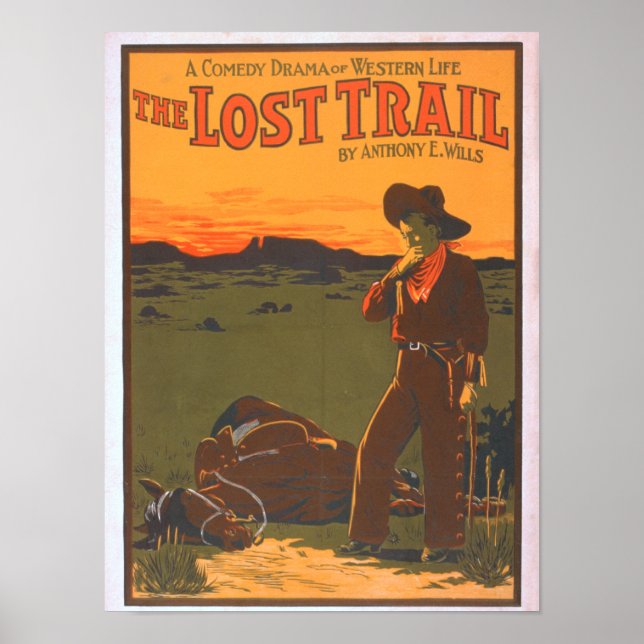 Borttappad Trail - Comedy Drama Western Life Poster (Framsidan)