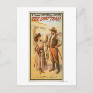 Borttappad Trail Comedy - Women Fishing Western Vykort