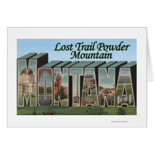 Borttappad Trail Powder, Montana Hälsningskort