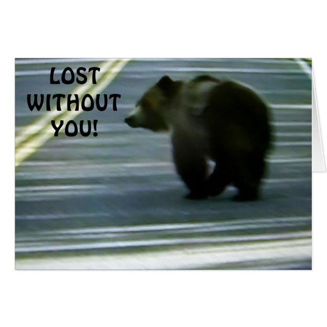 BORTTAPPAD UTAN DIG! HÄLSNINGSKORT (Framsidan Horizontal)