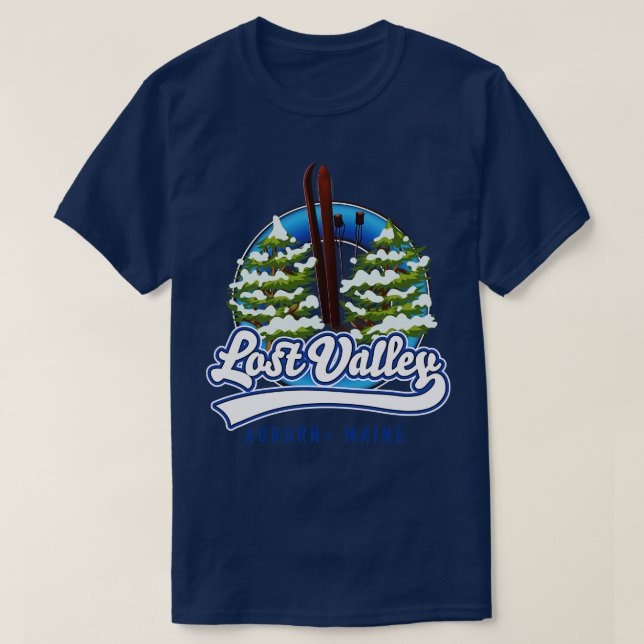 Borttappad Valley Auburn Maine ski T Shirt (Design framsida)