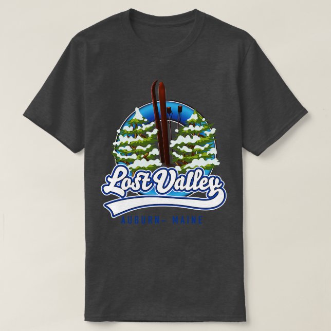 Borttappad Valley Auburn Maine ski T Shirt (Design framsida)