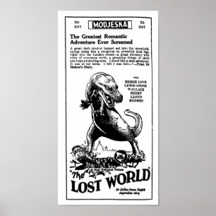 Borttappad världsArthur Conan Doyle roman 1925 Poster