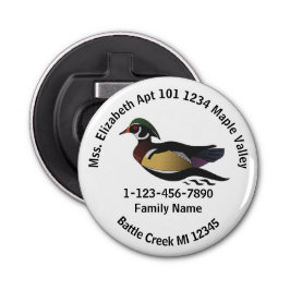 Borttappad Wood Anka Home Adress Flasköppnare