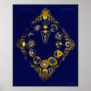 Borttappad Zodiac av Rudof Steiner (stor 30x 24 Poster