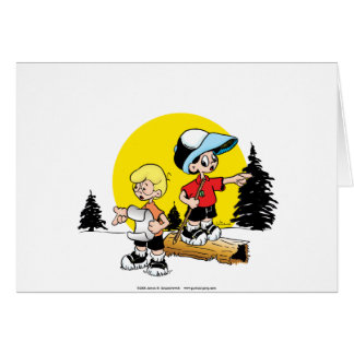 Borttappada pojkar hälsningskort