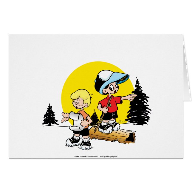 Borttappada pojkar hälsningskort (Framsidan Horizontal)