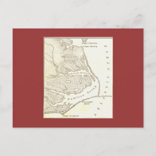 Borttappaden Colony av Roanoak Postcard Vykort