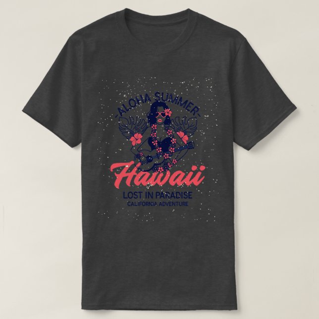 borttappaden för sommarhawaii i paradiset TShirt T Shirt (Design framsida)