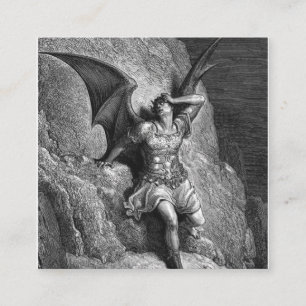 Borttappaden Gustave Dore Paradise Fyrkantigt Visitkort