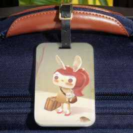 Borttappaden Little Girl i skogen Bagagebricka