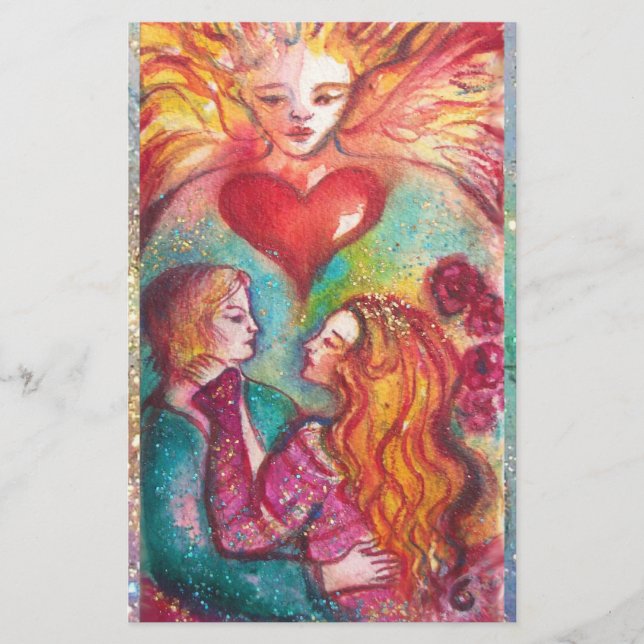 BORTTAPPADEN SHADOWS/ÄLSKARE Alla hjärtans dag Brevpapper (Framsida)