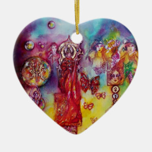 Borttappaden SHADOWS- BUTTERFLY PLANT Heart Julgransprydnad Keramik
