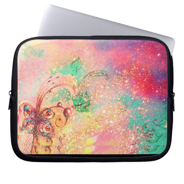 Borttappaden SHADOWS/MAGIC BUTTERFLY PLANT Laptop Fodral (Framsidan)