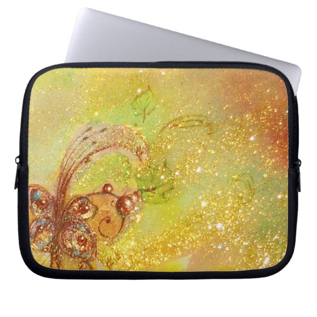 Borttappaden SHADOWS/MAGIC BUTTERFLY PLANT Laptop Sleeve (Framsidan)