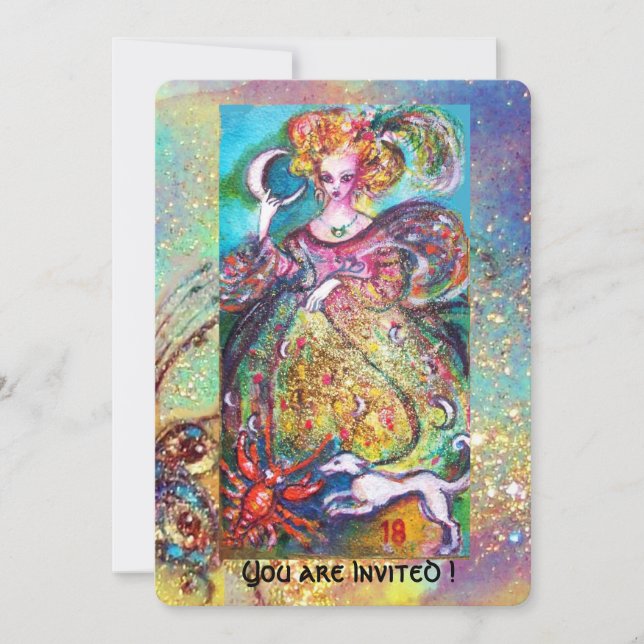 BORTTAPPADEN SHADOWS/MÅNE DAM ,Pearl Inbjudningar (Framsida)