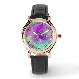 Borttappaden SHADOWS - Rosa Lila Aqua Blue Armbandsur