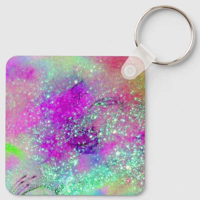 Borttappaden SHADOWS-rosa lila violet Nyckel Nyckelring (Baksida)