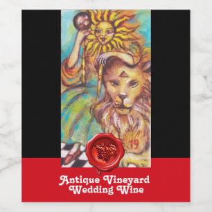 BORTTAPPADEN SHADOWS/SOL BRÖLLOP VIN VINFLASKA ETIKETT