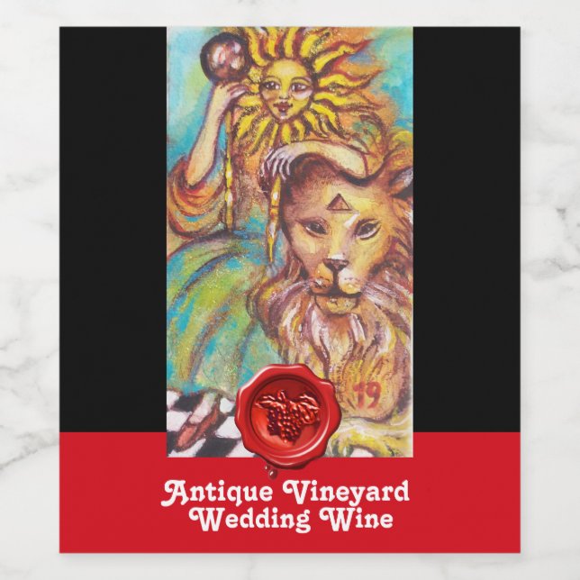 BORTTAPPADEN SHADOWS/SOL BRÖLLOP VIN VINFLASKA ETIKETT (Singel etikett)