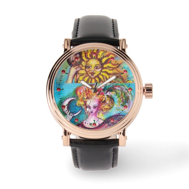 BORTTAPPADEN SHADOWS/SOL OCH MÅNE ARMBANDSUR (Framsida)