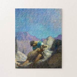 Borttappaden Sheep 1926 av Newell Convers Wyeth Pussel