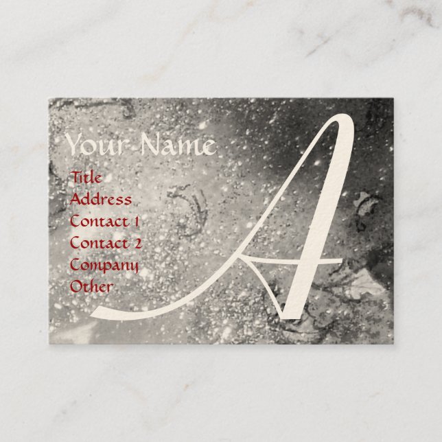 Borttappadens SKADOWS-BUTTERFLY MONOGRAM Visitkort (Framsida)