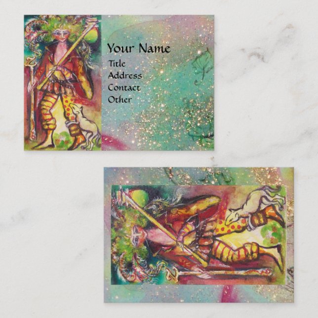 BORTTAPPADENS SKADOWS/FOOL VISITKORT (Fram/baksida)