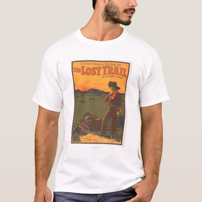 Borttappadslingan - westernt liv för komedidrama t-shirt (Framsida)