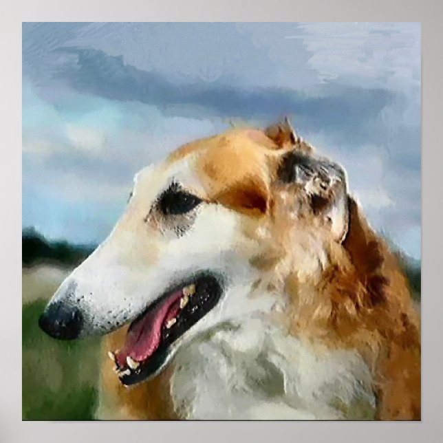 Borzoi Art Gifts Poster (Framsidan)