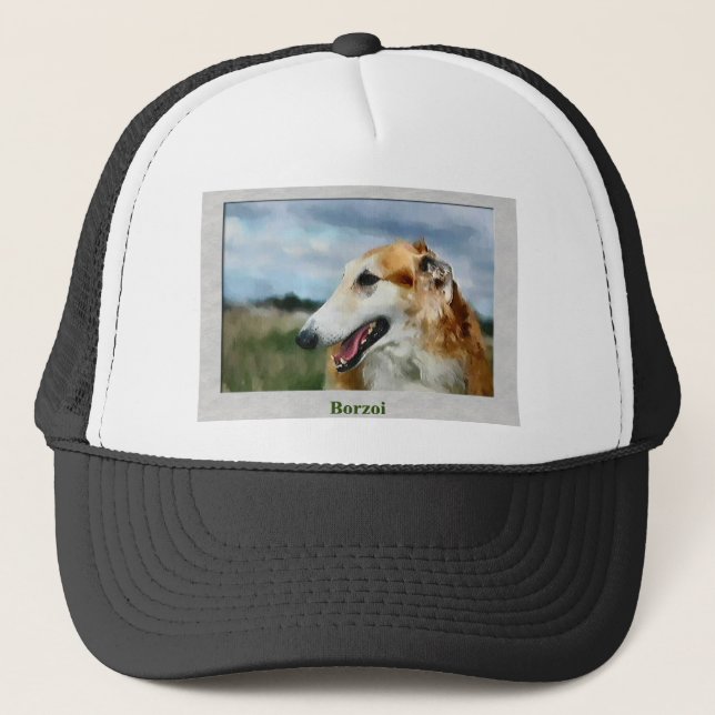 Borzoi Art Gifts Truckerkeps (Framsida)