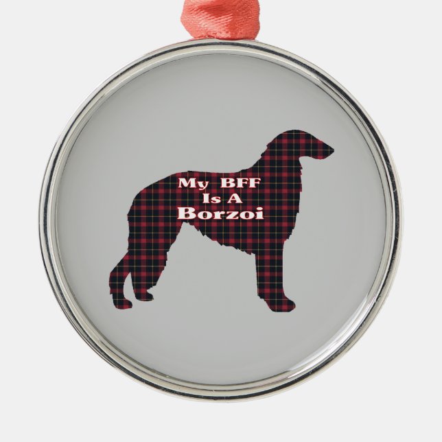 Borzoi BFF Julgransprydnad Metall (Framsidan)