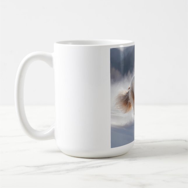 Borzoi Elegant Breed Coffee Mugg (Vänster)