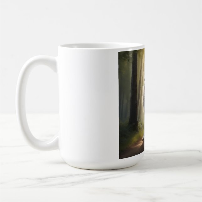 Borzoi Elegant Breed Coffee Mugg (Vänster)