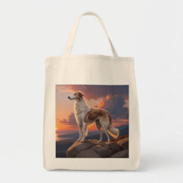 Borzoi Elegant Livsmedel Tote Bag Tygkasse