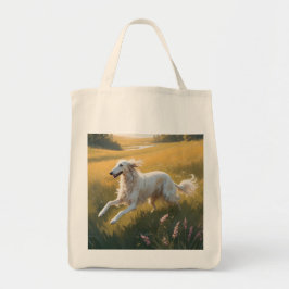 Borzoi Elegant Livsmedel Tote Bag Tygkasse
