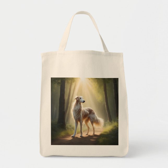 Borzoi Elegant Livsmedel Tote Bag Tygkasse (Framsidan)