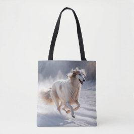 Borzoi Elegant Shoulder Tote Bag Tygkasse