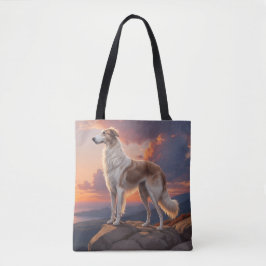 Borzoi Elegant Shoulder Tote Bag Tygkasse